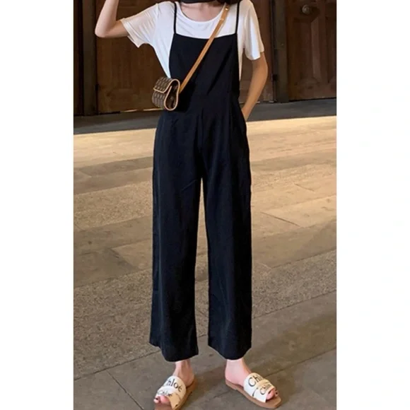 (NWT) YESNO • Chic Black Sleeveless Square-Neck Wide Leg Jumpsuit, 4XL - Picture 5 of 16